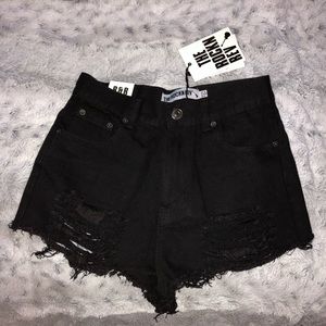 High waisted black shorts NEW